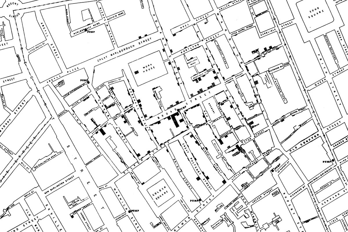 disease map made by John Snow