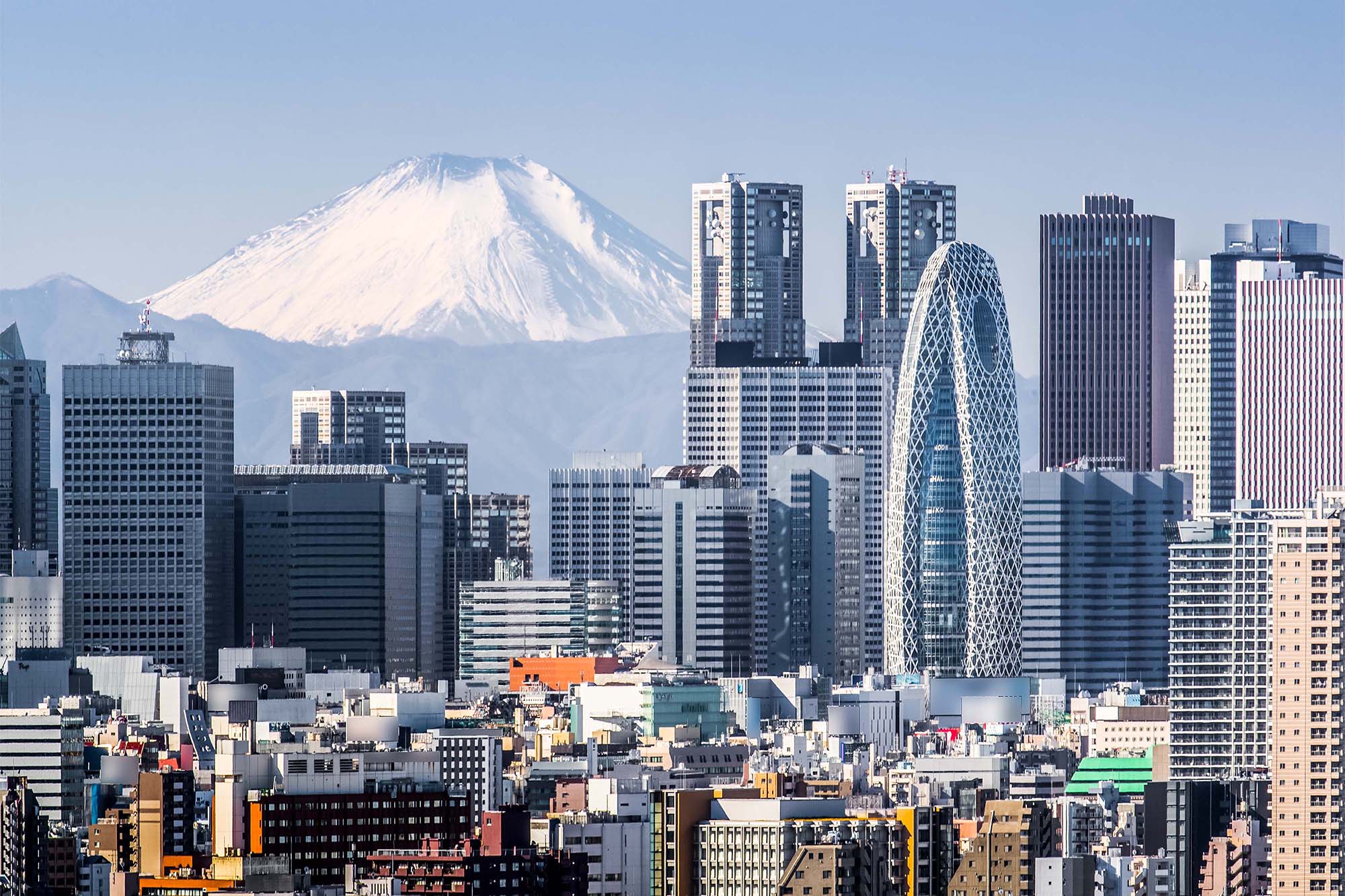 Tokyo skyline with Mt. Fuji in the background