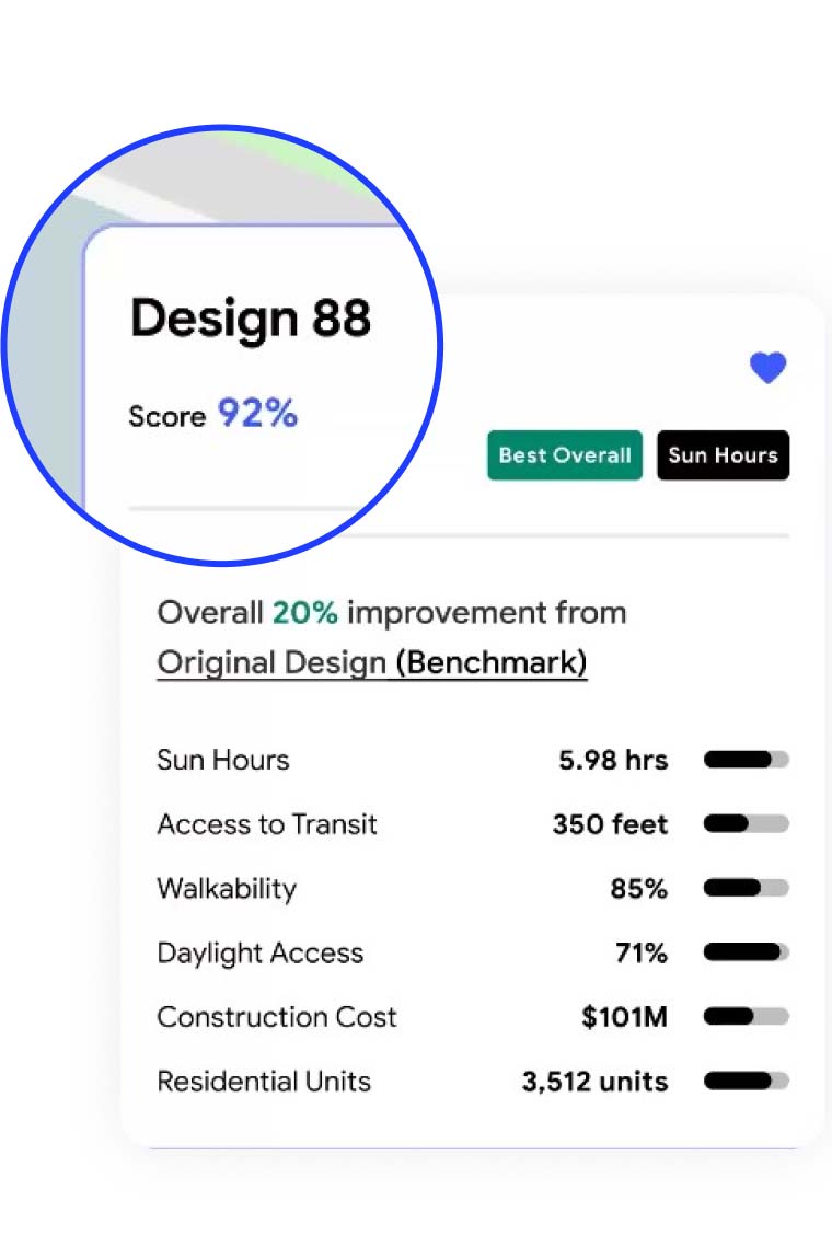 Screenshot of Delve's design outputs