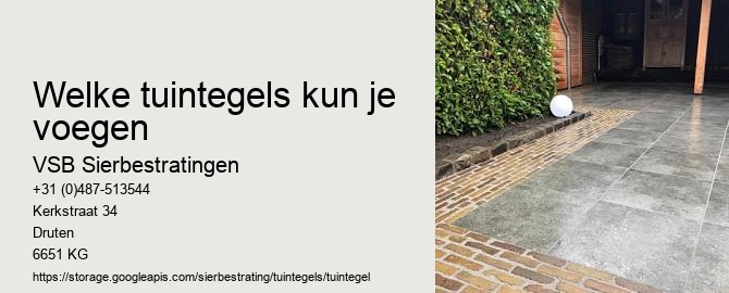 welke tuintegels kun je voegen