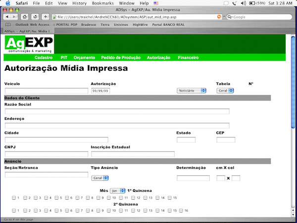 Autorização de mídia impressa