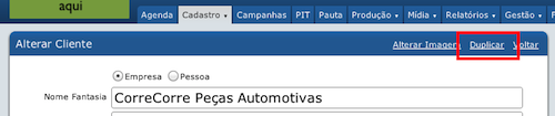 Duplicar cliente
