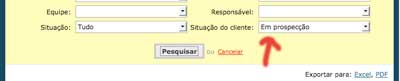 Pesquisa pela situação do cliente