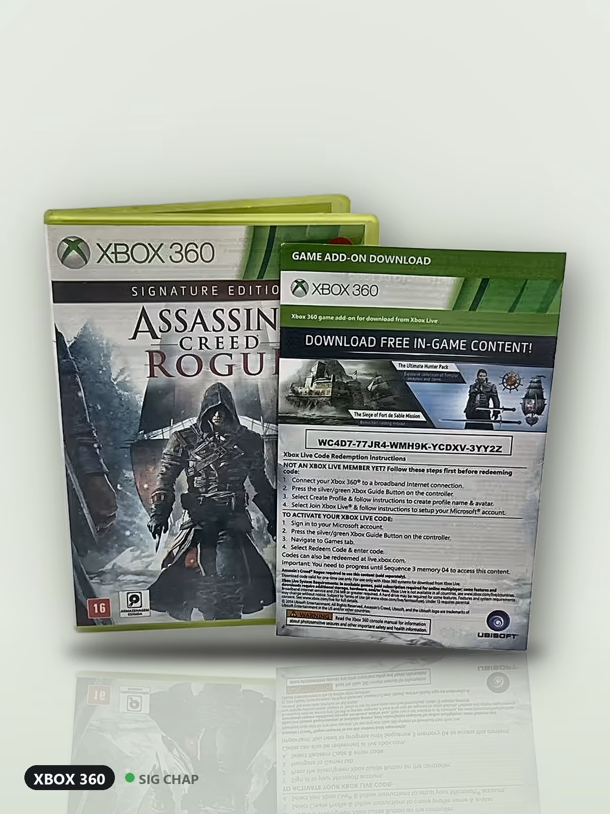 Assassin's Creed Rogue Signature Edition (Europeu), Edições de Colecionador · Jogos de XBOX 360, foto real da unidade