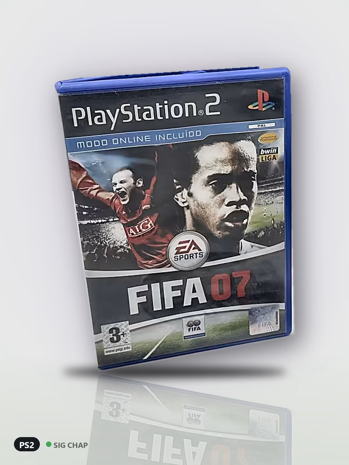 FIFA 07 (Europeu) - Seminovo Completo, Retrô · Jogos de PS2, foto real da unidade