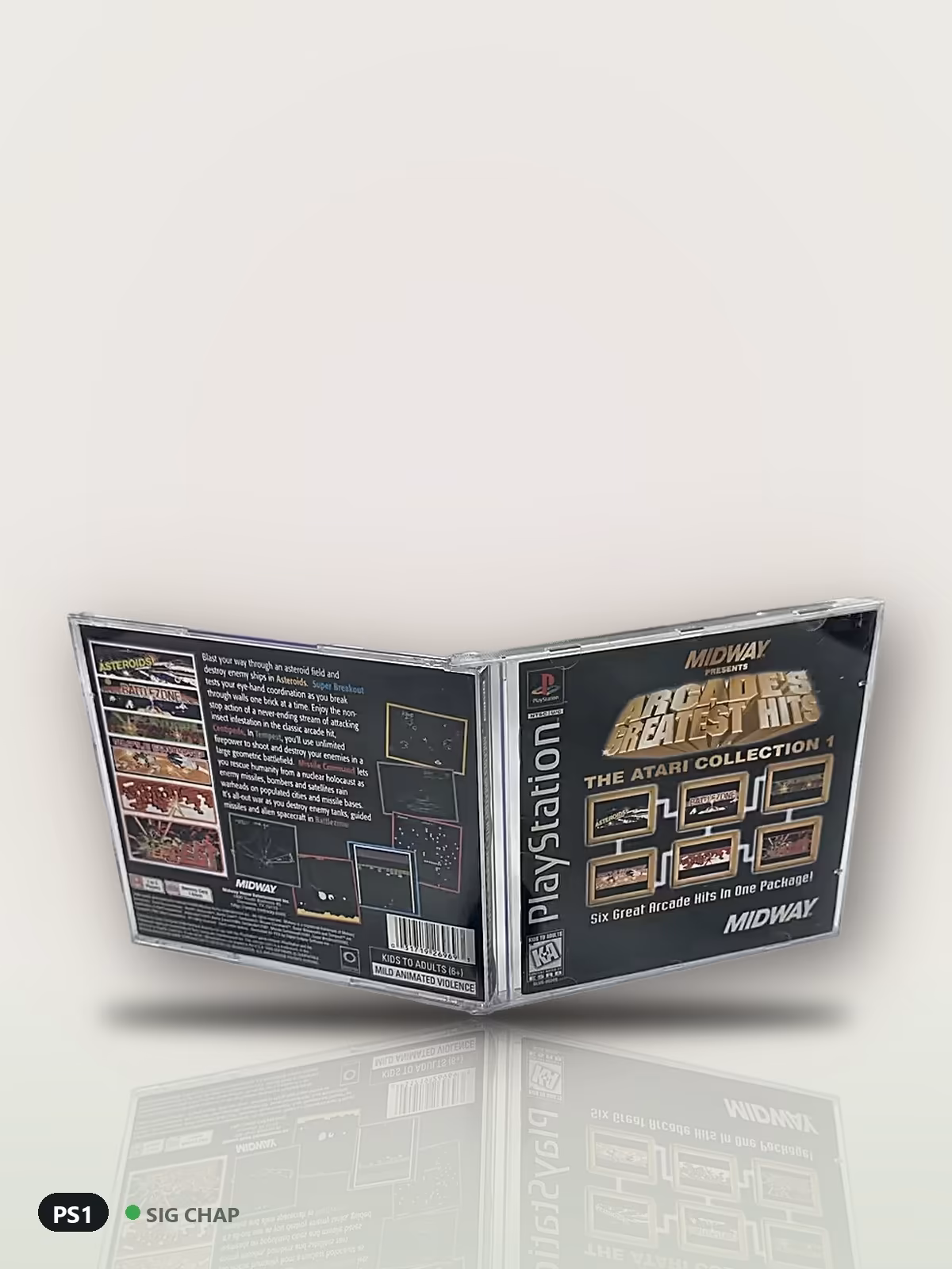 Arcade's Greatest Hits: The Atari Collection 1, PS1, foto real da unidade