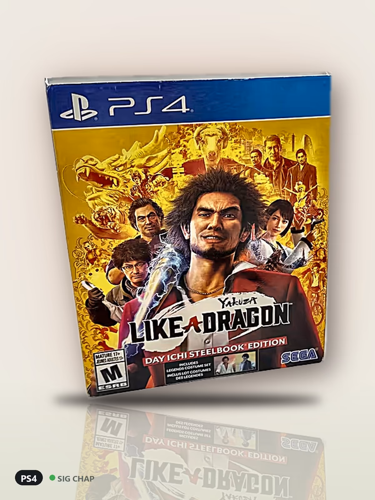 Yakuza: Like a Dragon (Day Ichi Steelbook Edition), Jogos de PS4 · Steelbook, foto real da unidade