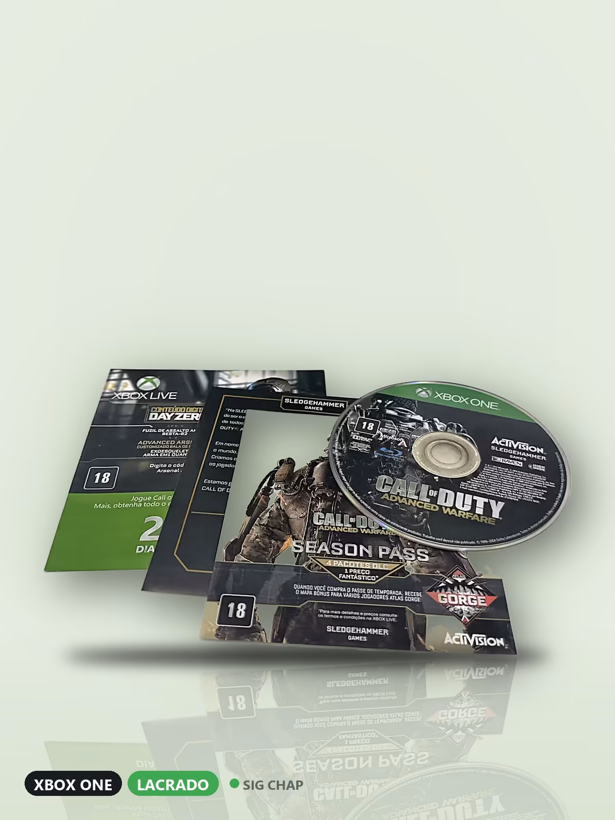 Call of Duty: Advanced Warfare - Seminovo Completo, XBOX One, foto real da unidade