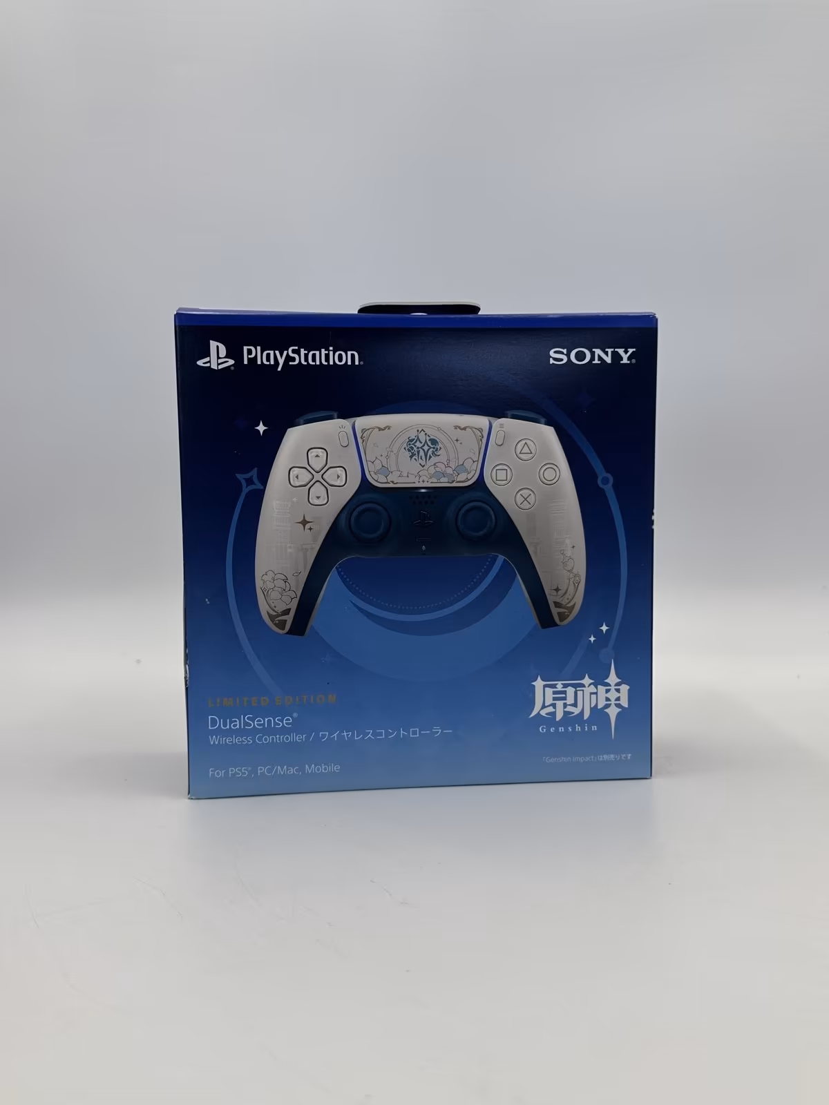 Controle DualSense Genshin Impact Limited Edition, foto real da unidade