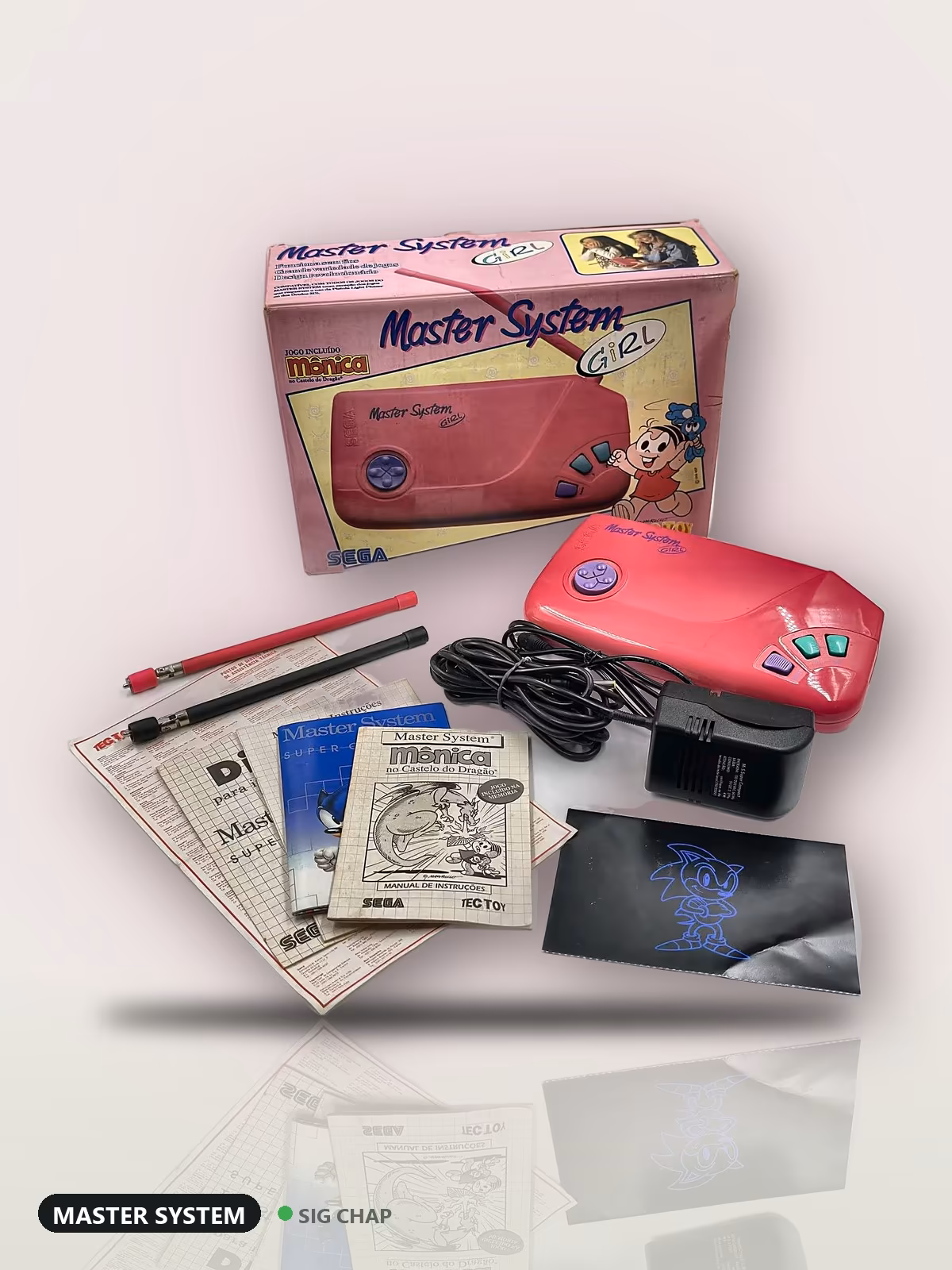Console Master System Girl (Tec Toy) - Completo na Caixa, MASTER SYSTEM, foto real da unidade