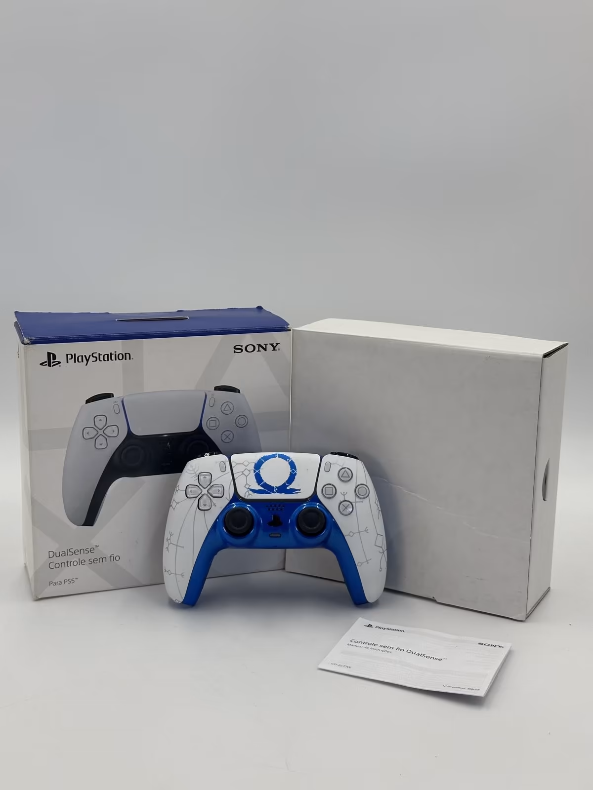 Controle DualSense PS5 Customizado God of War (Azul), PS5, foto real 2 de 6