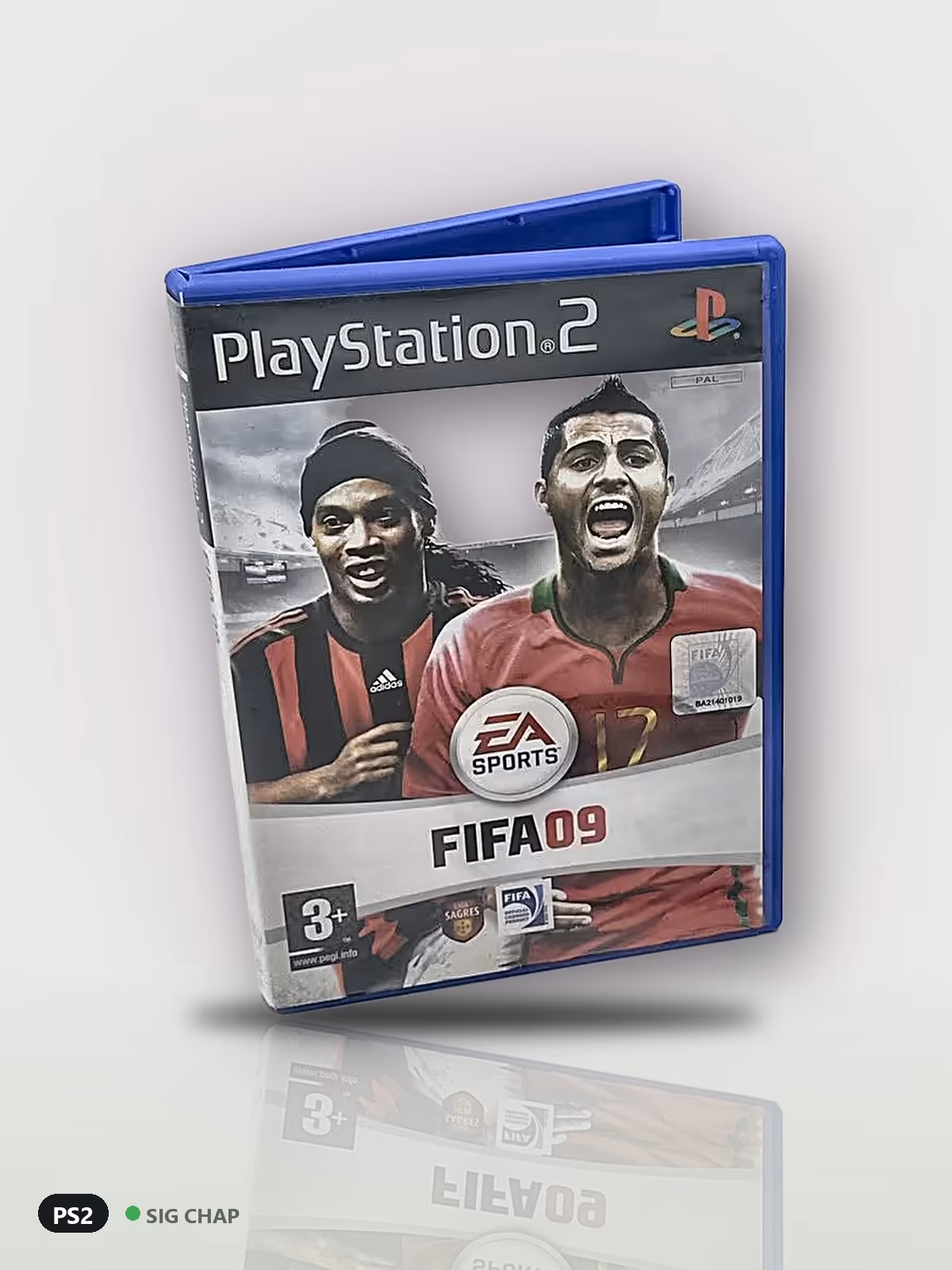 FIFA 09 (Europeu) - Seminovo Completo, Retrô · Jogos de PS2, foto real da unidade