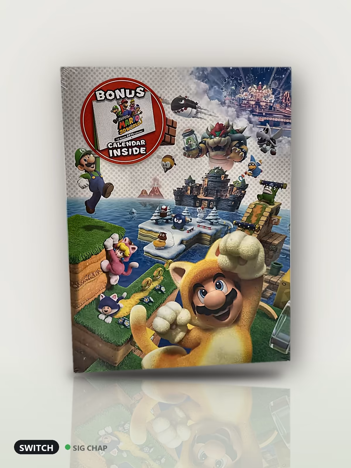 Super Mario 3D World - Collector's Edition Guide, Edições de Colecionador · Lacrados, foto real da unidade
