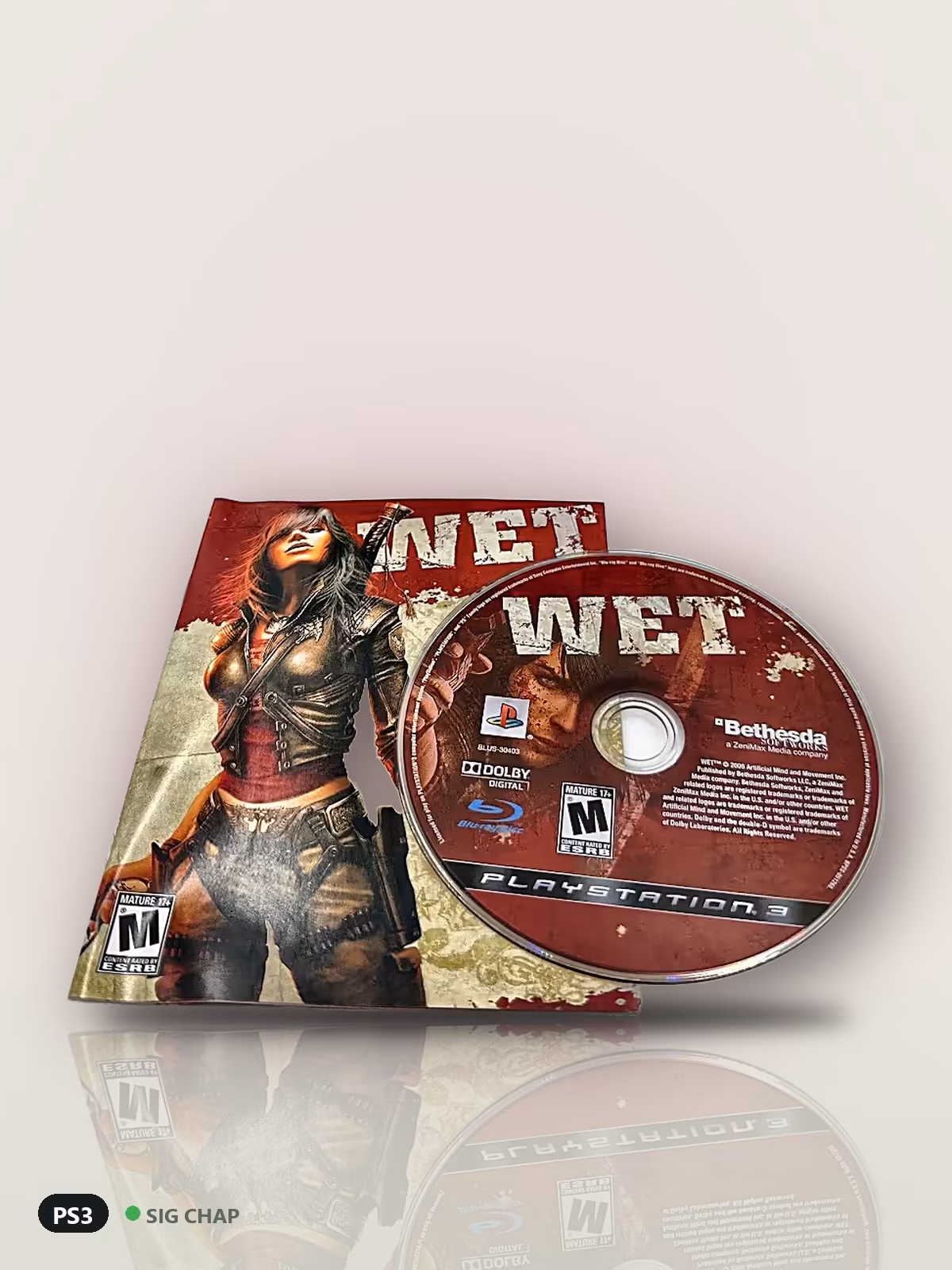 Wet - Seminovo Completo, Jogos de PS3, foto real da unidade