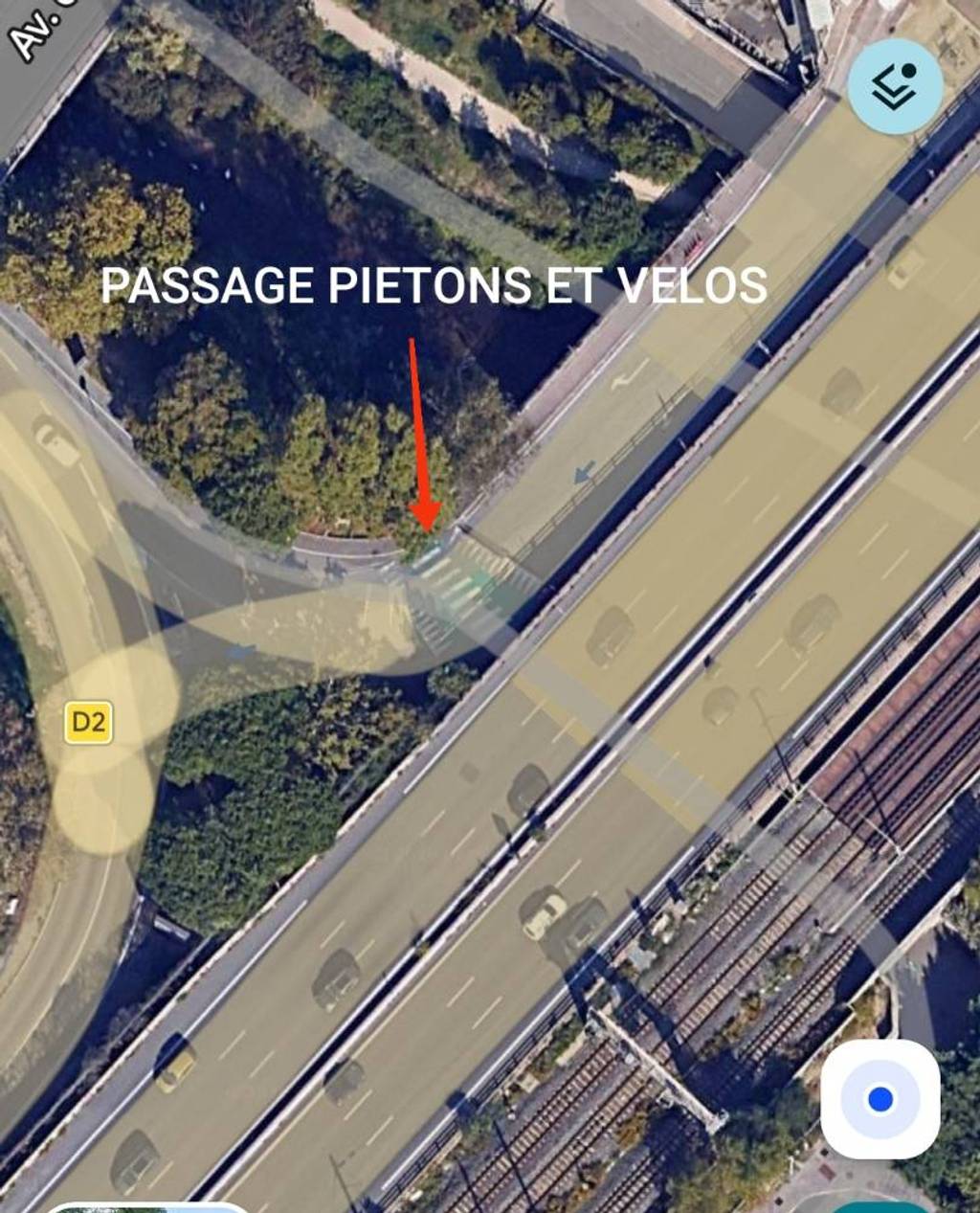 Manque d'éclairage au passage piétons vélos