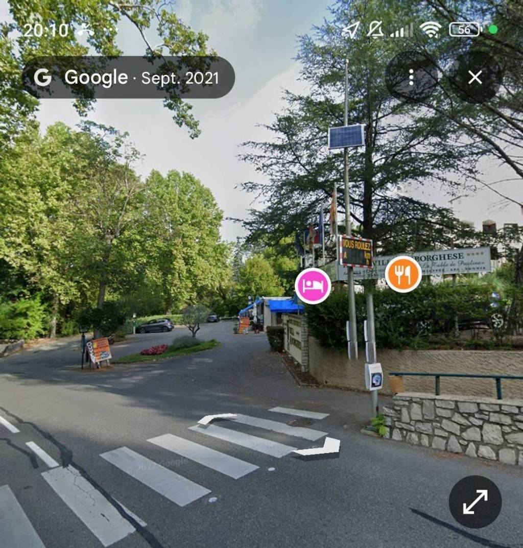 LED bleue potelet passage piéton en panne.