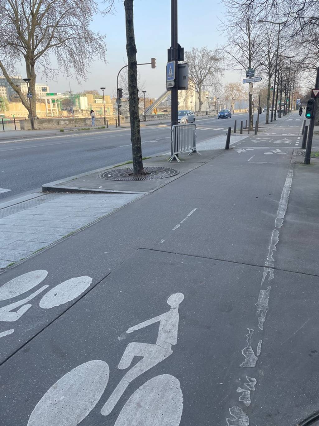 Traversée piéton sur piste cyclable demandée
