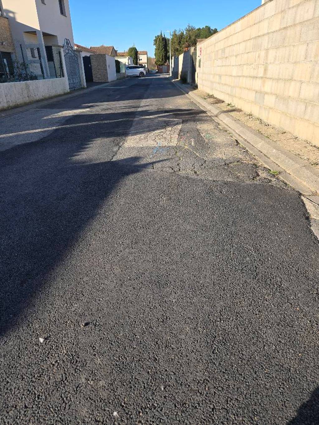 Chaussée défoncée Avenue Alphonse Lavallée