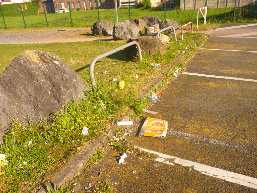 Signalement Déchets sur parking Carrefour Market