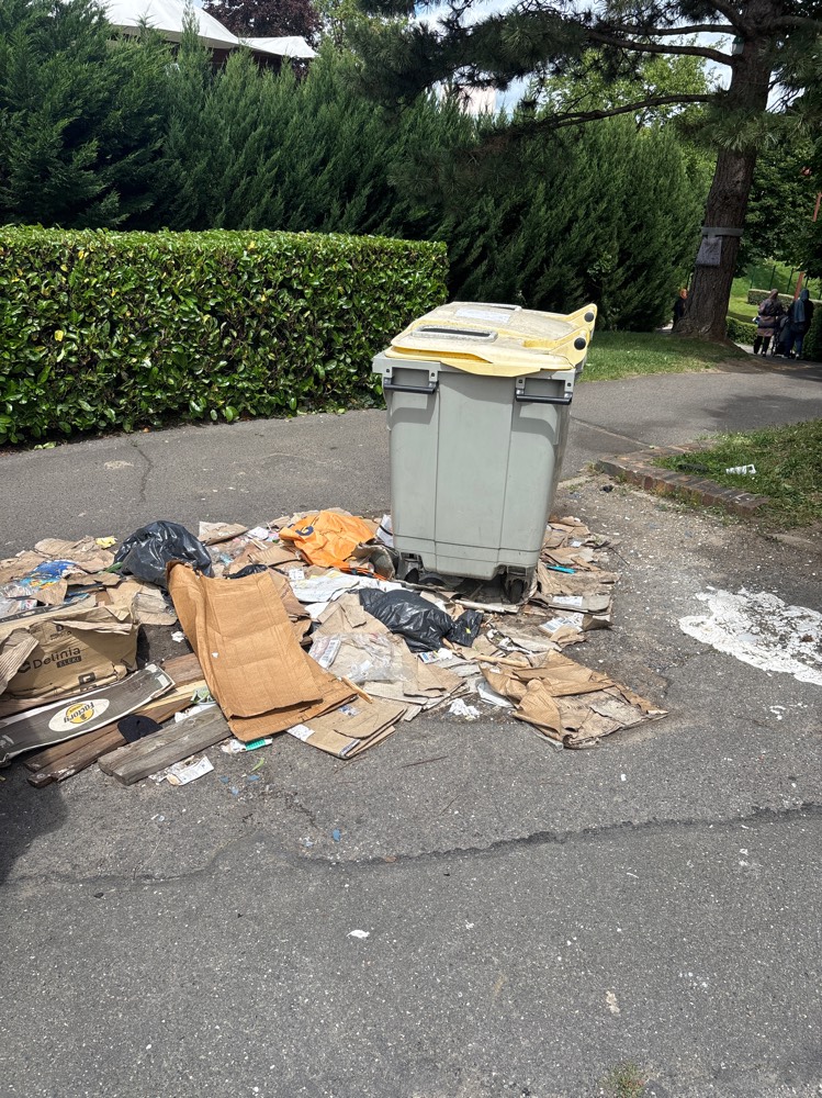 Signalement Déchets éparpillés centre commercial Ravinière