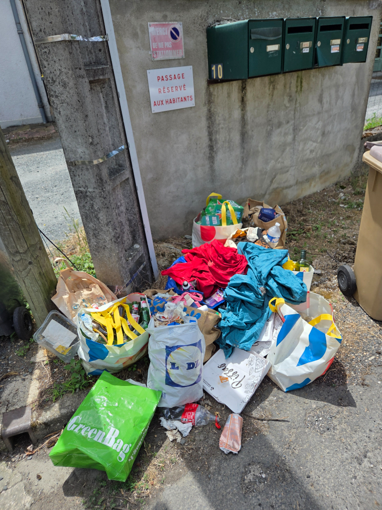 Signalement Dépôt sauvage détritus accès logements
