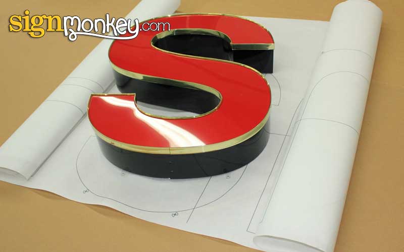 Illuminated Sign Letter Mounting Pattern