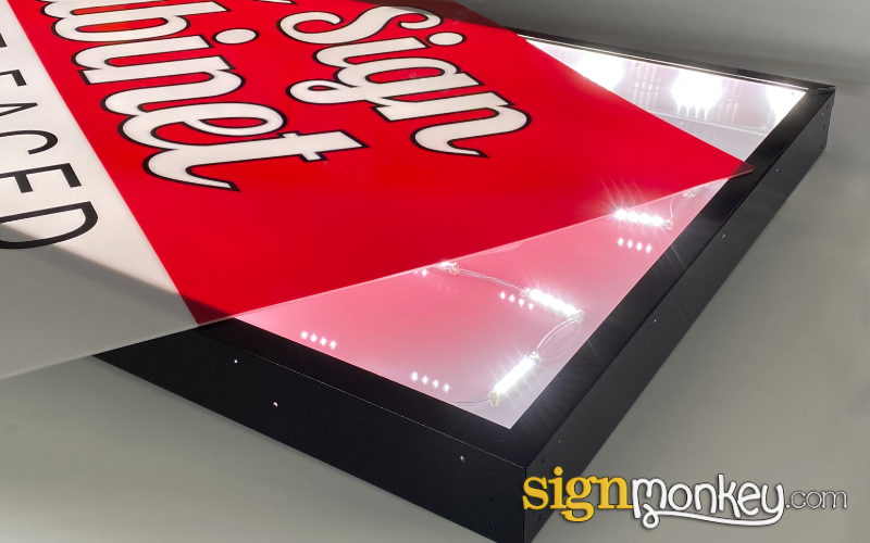 Lit Shaped Sign Cabinet