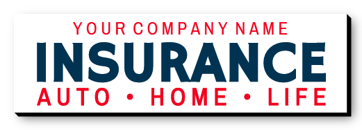 Insurance Lit Letters Sign with Home Auto and Life Lit Shape
