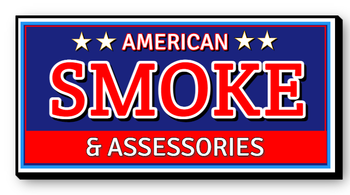 American Smoke Shop Sign internally Lit with LEDs