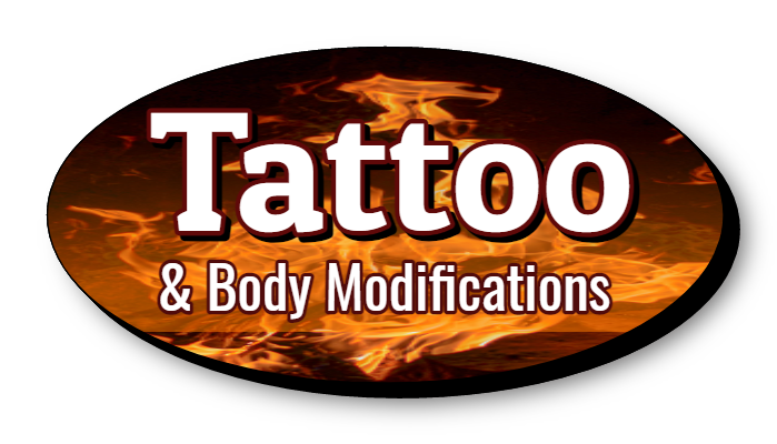 Tattoo and Body Modifications Oval Lit sign cabinet