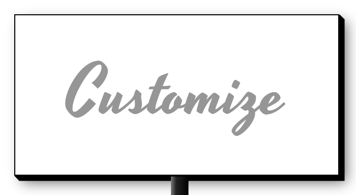 Rectangle Customize Your Own Sign LED Lit Double Faced Cabinet Sign