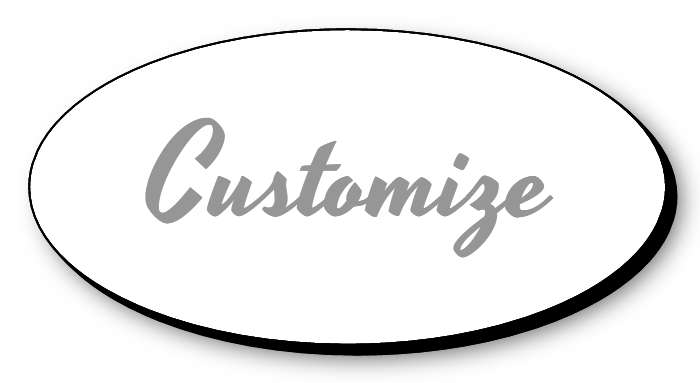 Oval Customize Your Own Sign LED Lit Cabinet Sign