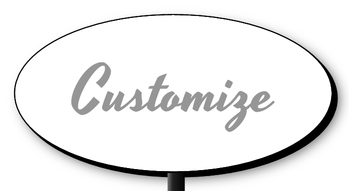 Oval Customize Your Own Sign LED Lit Double Faced Cabinet Sign