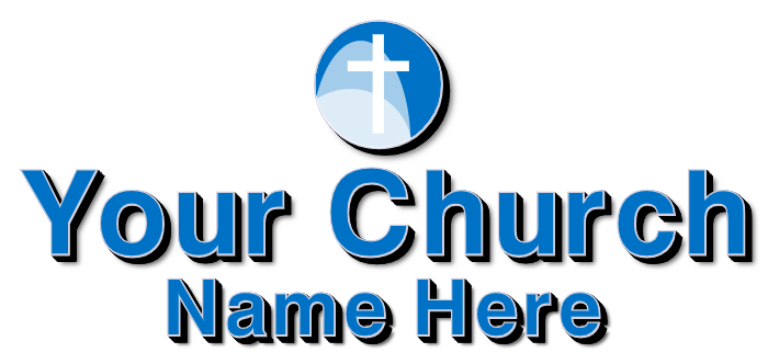 Your Church Name LED Lit Letters with cross Logo