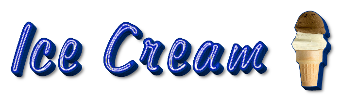 Faux Neon LED Lit Script Ice Cream Lit Letters