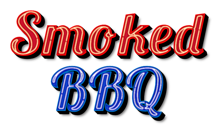 Smoked BBQ Faux Neon Lit Letters