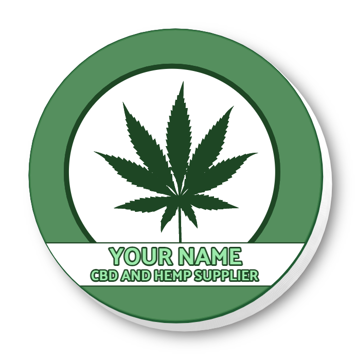 CBD and Hemp Supplier Self Contained Round Sign Lit with LEDs