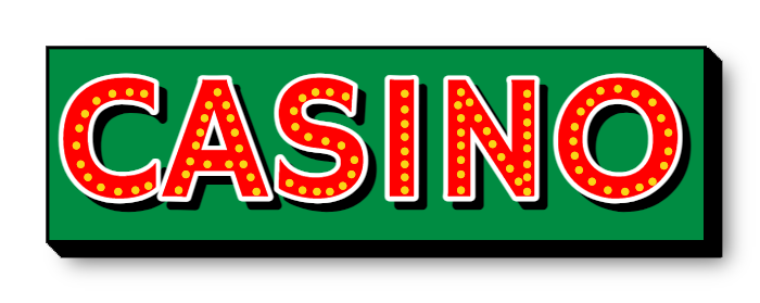 Self Contained Casino Sign Lit with LEDs