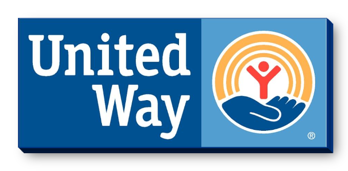 Self Contained United Way Rectangle Sign lit with LEDs