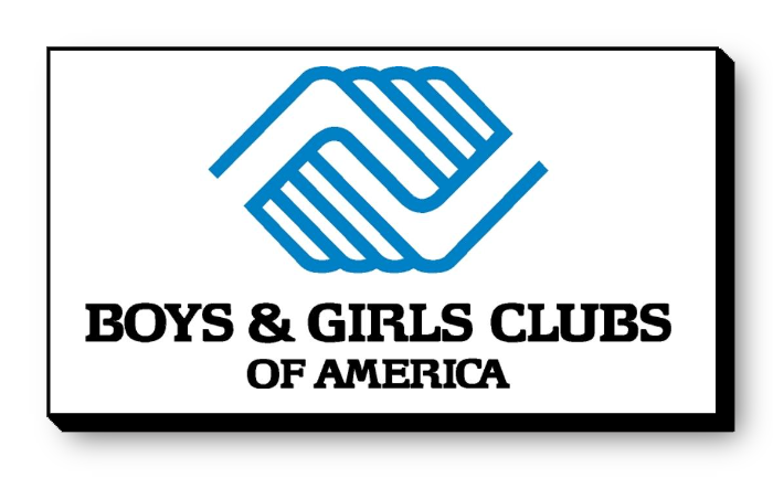 Self Contained Boys and Girls Club of America Rectangle Sign lit with LEDs