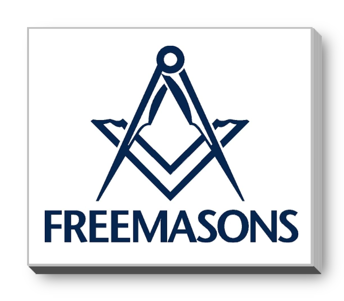 Self Contained Freemasons Square Sign lit with LEDs