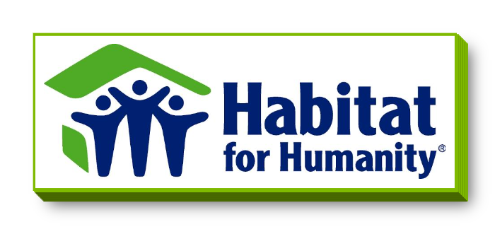 Self Contained Habitat for Humanity Rectangle Sign lit with LEDs