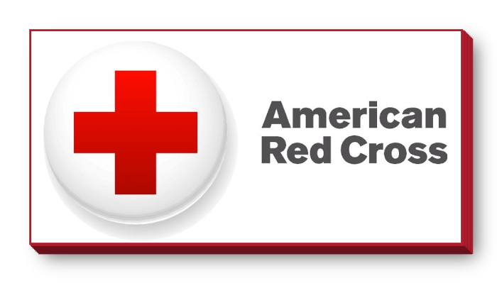 Self Contained Rectangle American Red Cross Sign lit with LEDs