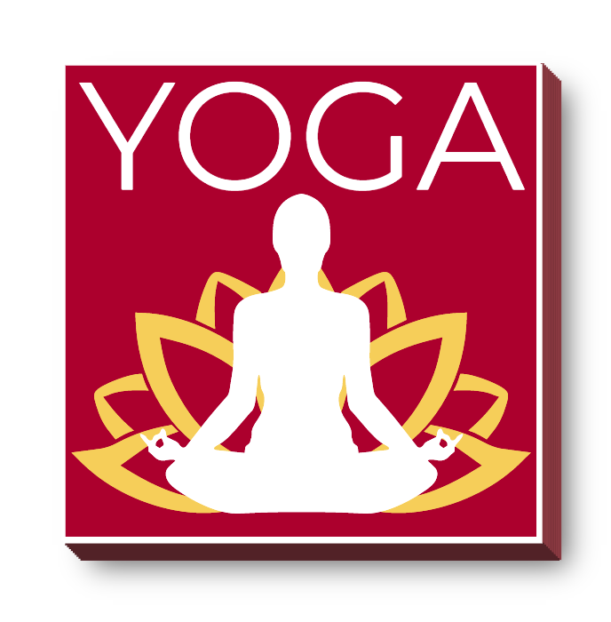 Self Contained Yoga Square sign lit with LEDs