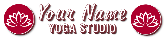 Yoga Studio Channel Letter Sign with Round Logos