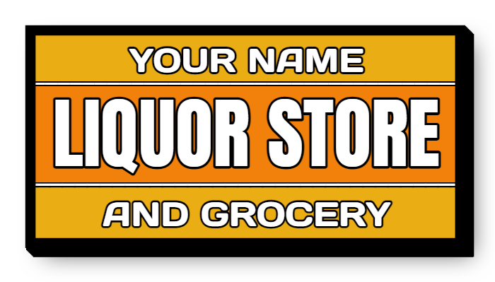 Liquor Store Single Face Lit Cabinet Sign