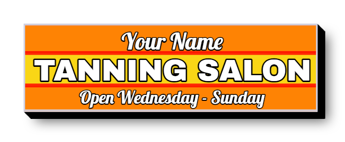 Tanning Salon Lit Decor Sign