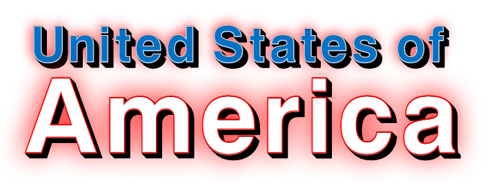 United States of America Face and Halo Lit Channel Letters