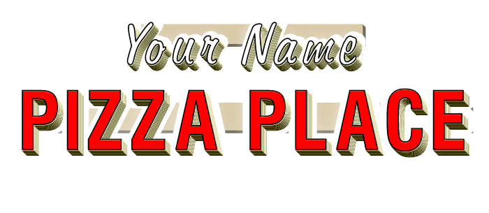 Pizza Place Face and Halo Lit Channel Letters on Raceway