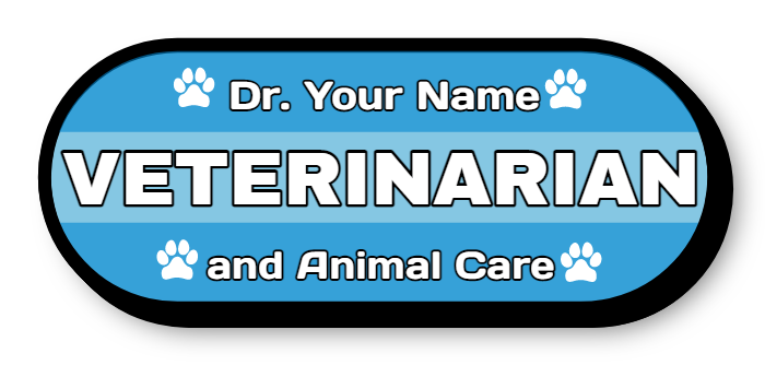 Veterinarian Single Face Lit Shaped Cabinet Sign